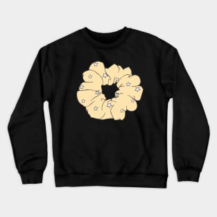 Yellow Stars Scrunchie Crewneck Sweatshirt